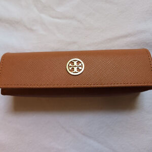 Tory Burch Hard Eyeglass Case, Brown, Pre-owned